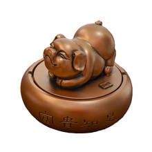 WHYOU 1piece Lucky Pig Ashtray With Lid Creative Cigarettes Ash Decoration Home Furnishing Business BoyfriendGift 2024 - buy cheap