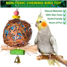 Bird Swing Toys For Bird Cage Perches Swing Hanging Chewing Rattan Toys For Conures Parrots Parakeets Cockatiels Macaws Finches 2024 - buy cheap