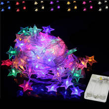 Luzes da corda da estrela do diodo emissor de luz 1 m/2 m/5 m/10 m led luzes de fadas decoração de casamento de natal iluminação bateria operar twinkle