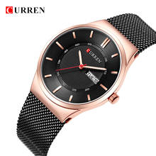 Fashion Casual Business Men Watch CURREN Stainless Steel Mesh Strap  Quartz Wrist Watch Male Luxury Military  Relogio Masculino 2024 - buy cheap