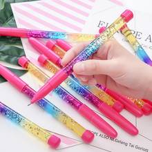 Glitter Sequins Handle 0.5mm Blue Ink Ball Pen Student School Office Stationery 2024 - buy cheap