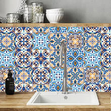 Morocco Style Retro Strip Wall Sticker Cupboard Bathroom Kitchen Decoration Wallpaper Waterproof Peel & Stick Vinyl Art Wall Dec 2024 - buy cheap