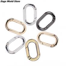 5pcs Zinc Alloy Handbag Buckle Plated Gate Spring Oval Ring Buckles Clips Carabiner Purses Snap Hooks Carabiners Bag Accessories 2024 - buy cheap