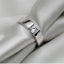 Anel masculino de platina sólida pt950, anel para noivado, cores d vvs1shine forever 2024 - compre barato