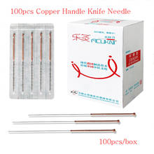 100pcs/box slimming body disposable aucpuncture needle copper handle knife needle painless massage needle sharp needle 2024 - buy cheap