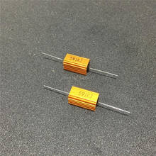 2pcs/Lot RX24 5W 0.1R to 10K Ohm Aluminum Shell Case Power Wirewound Resistor Golden Metal Housing 5% Class J 2024 - buy cheap