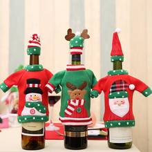 Рождественский чехол для винной бутылки, сумка для винной бутылки с Санта-Клаусом, рождественские украшения для домашнего стола, новогодние и рождественские украшения 2024 - купить недорого