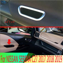 For NISSAN SERENA C27 2017 2018 2019 Car Decoration ABS chrome Matte front door interior armrest storage box 2024 - buy cheap