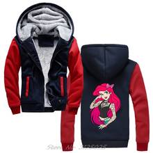 Gothic Pretty Punk Princess Ariel Swag Funky Boys Men Hoodie Cartoon Unisex Funny Hoodies Men Winter Warm Thick Sweatshirt 2024 - buy cheap