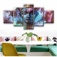 5 панелей египетский фараон картина алмазная живопись, 5d Алмазная мозаика полный квадратный Круглый Смола, Рождественский Декор, Религия подарок 2024 - купить недорого