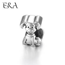 Stainless Steel Beads Dog European 5mm Hole Blacken Metal Animal Charms for Bracelet Findings Jewelry Making Bead DIY Supplies 2024 - buy cheap