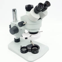 Fyescopo-microscópio trinocular simul focal 7x-45x, componente estéreo com zoom de 0,5x, suporte em c 2024 - compre barato
