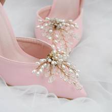 Женские свадебные туфли на высоком каблуке, с имитацией жемчуга 2024 - купить недорого
