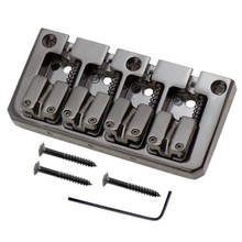 4 String Bass Guitar Bridge with Spanner Screws Adjustable Saddles for Electric Guitar Bass Guitar Replacement Parts 2024 - buy cheap