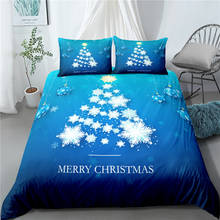 Blue Christmas Tree 3D Bedding Set Duvet Covers Pillowcases Twin 3pcs Full Quenn King Comforter cover Bedding Sets Bed Linen 2024 - buy cheap