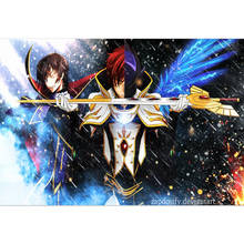 Código personalizado geass poster lona 30x45cm, 40x60cm arte decoração para casa pano parede cartaz impressão tecido de seda 2024 - compre barato