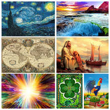 5D DIY Art Diamond Painting Landscape with Jesus Pattern Diamond Mosaic Full Embroidery Cross Stitch Home Decoration Gift 2024 - buy cheap