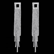 TREAZY-pendientes colgantes de cristal para mujer, aretes brillantes con diamantes de imitación, joyería nupcial, regalo de boda 2024 - compra barato