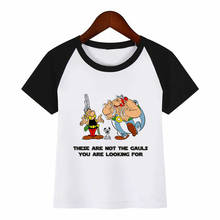 Детская забавная футболка с круглым вырезом и рисунком Asterix And Obelix футболки, летние топы, Детская футболка для девочек Одежда для мальчиков и девочек 2024 - купить недорого