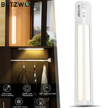 BlitzWolf BW-LT8 sensor de movimento lâmpada de luz LED lâmpada de cozinha de armário sob as luzes do armário lâmpada inteligente 3000K 1000mAh bateria recarregável iluminação doméstica guarda-roupa luzes noturnas 2024 - compre barato