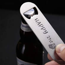 Birthday Keychain Bottle Opener Beer Bottles Gift for Women Men Anniversary Favors for Guests 21st Birthday Openers Gift 2024 - buy cheap