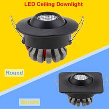 2PCS New Design Adjustable Round Square Recessed LED COB Downlight 3W AC90-260V DC12V LED Ceiling Spot Light LED Ceiling Lamp 2024 - buy cheap