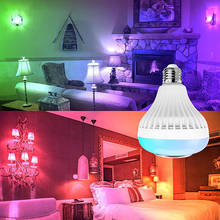 E27 Bluetooth светильник лампочка Динамик светодиодный воспроизведения музыки лампа RGB Цвет Изменение лампа стерео аудио для бара дома KTV Вечерние 2024 - купить недорого