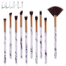 4/10pcs Makeup Brushes Set Marble Eye Shadow Foundation Powder Eyeliner Eyelash Lip Make Up Brush Cosmetic Women Beauty Tool Kit 2024 - buy cheap