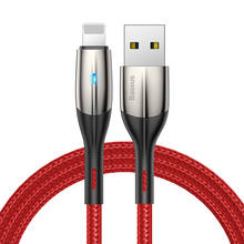 Original led usb cable charger for iPhone xs max xr 8 7 6s plus 5s 11 ipad pro fast charging data cable short 0.5m 1m 2m Braided 2024 - купить недорого