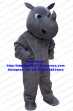 Rinoceronte cinzento rinoceronte mascote traje adulto personagem dos desenhos animados terno campanha de publicidade desempenho teatral zx1735 2024 - compre barato