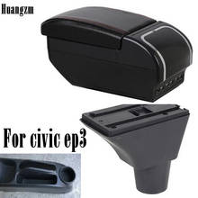 For civic ep3 armrest box central Store content Storage armrest box with cup holder ashtray USB interface 2001-2006 2024 - buy cheap