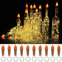 Led Candle Bottle Light string Cork Light Mini String Flame Fairy Garlands for Party Christmas Halloween Wedding DIY Decor 2024 - buy cheap