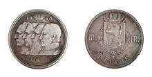 100.50.20 Francs Belgium 1950.1955 Copy Coins 2024 - buy cheap