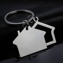 House Keychain Small Silver Keyring Small Gift Pendant Creative Real Estate Opening Gift 2024 - buy cheap