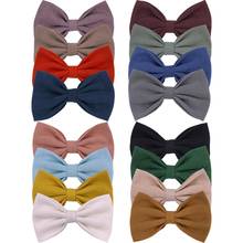 4 PCS Cotton Linen Fabric Hair Bow Clips Barrettes for Baby Girls Kids Hair Clips Bows Hairpins Hair Accessories Headwear 2024 - buy cheap