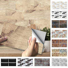 Adesivo de azulejo com estampa de tijolos 9 embutido, moderno, à prova d'água, adesivo de parede da cozinha, do banheiro, decoração de casa 2024 - compre barato