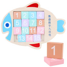 JaheerToy-juguetes de madera para bebé, juegos móviles digitales, juguete de matemáticas, plato de pescado para niños de 3-4-5 años, educación Montessori 2024 - compra barato