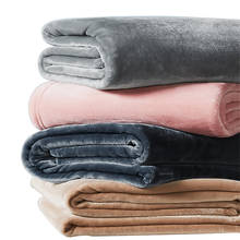 Solid Color Flannel Blanket Dark Green Fleece Blandets Black Throw Grey Bed Sheet Blue Bedspreads Home Textile 150*200cm 2024 - buy cheap