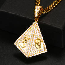 Ladies Necklace Pyramid Triangle Pendant Iced Out Bling Necklaces Pendant For Men Hip Hop Jewelry Fashion Women Gift 2024 - buy cheap