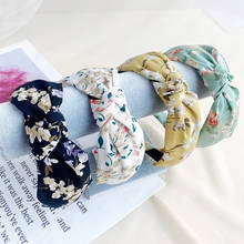 2021New Flower Head Bands For Women Printing Flower Hair Hoop Knot Hairband Hair Accessories Girls High Quality FG067 2024 - buy cheap