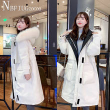 Cargo Women Parkas Long Style Korean Loose Thick Faux Fur Collar Female Overcoat 2024 - buy cheap