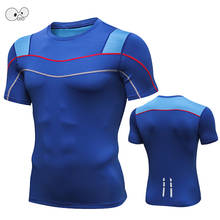 Camiseta masculina de malha com compressão, camiseta esportiva para academia, corrida e treino, com secagem rápida 2024 - compre barato