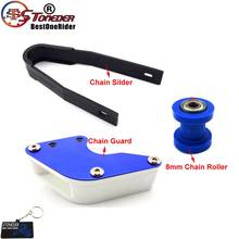 Rolo de corrente stoneder azul 8mm + controle deslizante + guia para moto de 50cc - 160cc feito em chinês 2024 - compre barato