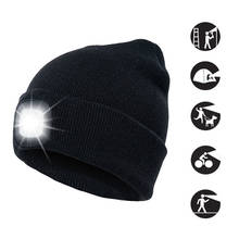 Unisex Kintted Hat Fishing Hat with Led Light Autumn Winter Warm Beanie Cap Outdoor Flashlight Lamp for Camping Hiking Walking 2024 - buy cheap