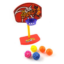Funny Mini Basketball Hoop Basketball Shoot Toy for Parrot Intelligence Puzzle Developmental Game Chew Toys Pet Birds Supplies 2024 - buy cheap