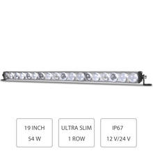 4D Super Slim LED Light bar 19inch 54W Spot Beam Light Bar Single Row LED Work Lights For ATV UTV UAZ Off Road barra led 4x4 2024 - buy cheap