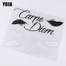 Yoja 20x8.2cm carpe diem vinil decalque do carro adesivo decoração arte dos desenhos animados da forma ZT2-0100 2024 - compre barato