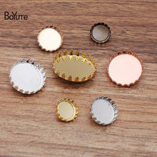 BoYuTe-Base de botón en blanco de piedra de cabujón, accesorios de joyería artesanal, 12MM, 15MM, 20MM, 25MM, lote de 40 unidades 2024 - compra barato