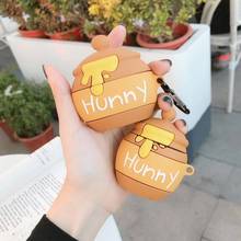 Cartoon Honey Pot Case 3D earphone Case for AirPods 1 2 3 Pro Soft Silicone Wireless Bluetooth Charging Box Protective cover 2024 - buy cheap