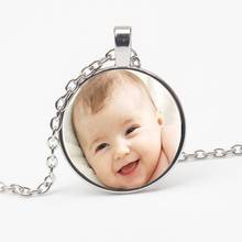 Personalized-Collar personalizado con foto para mamá, papá, bebé, niños, abuelo, padres, foto de diseño personalizado, regalo de aniversario familiar 2024 - compra barato